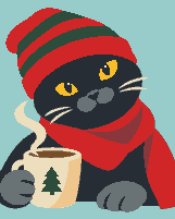 CHAT D'HIVER KIT 30x40 cm