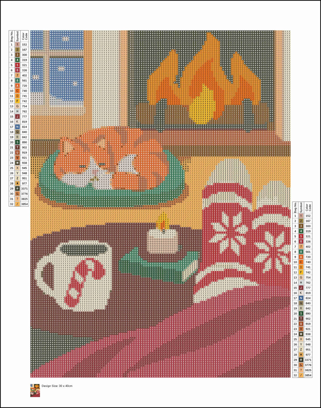 30x40cm Square Diamond Painting Kit